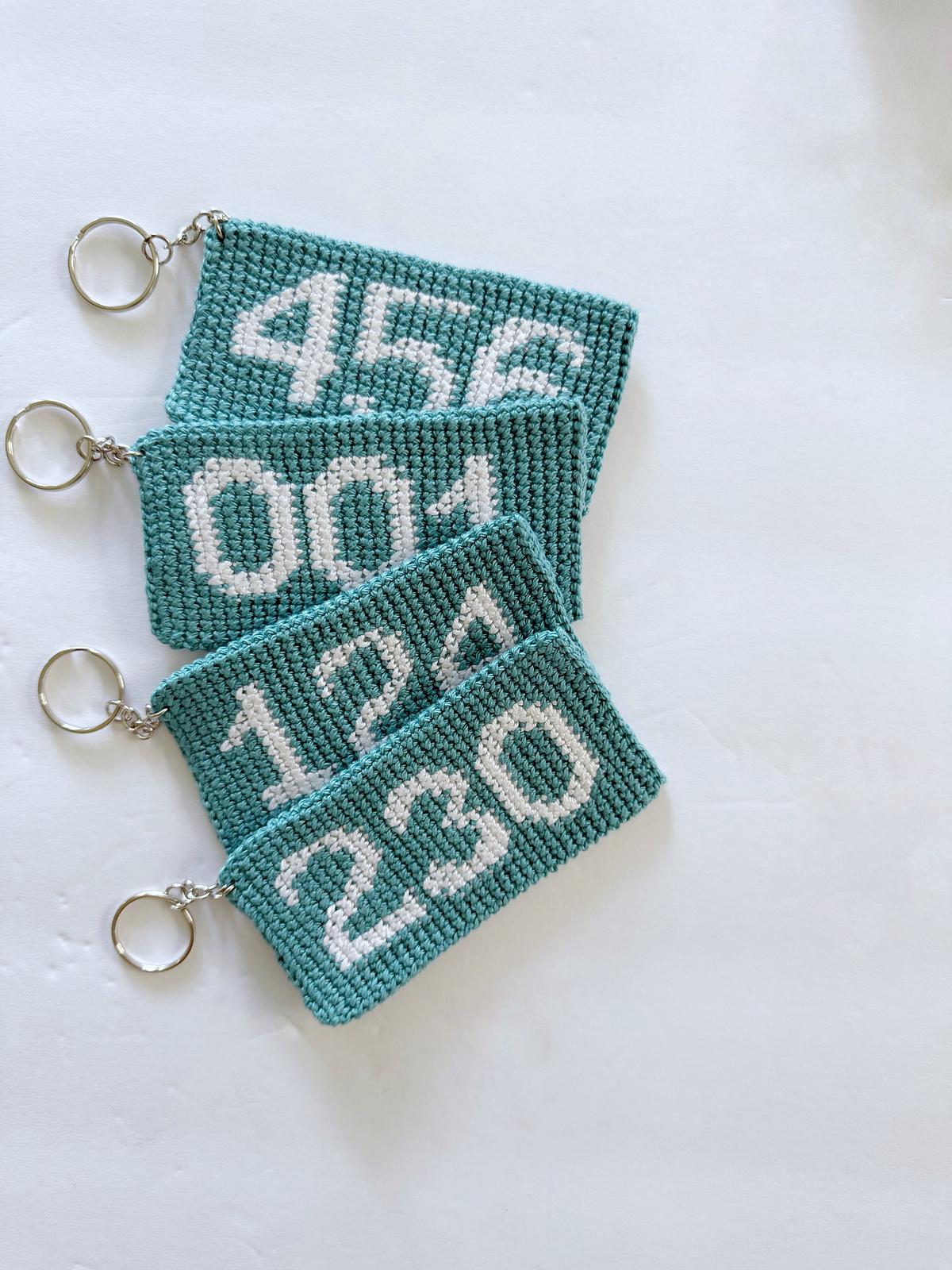 Squid Game inspired player numbers keychain