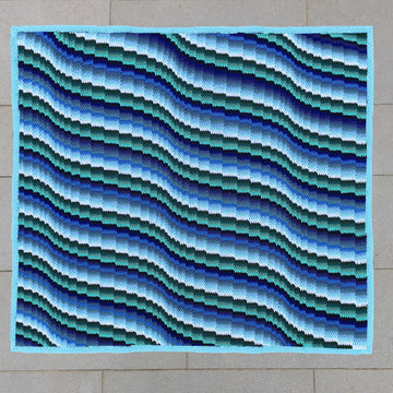 Bargello Wave Baby Blanket