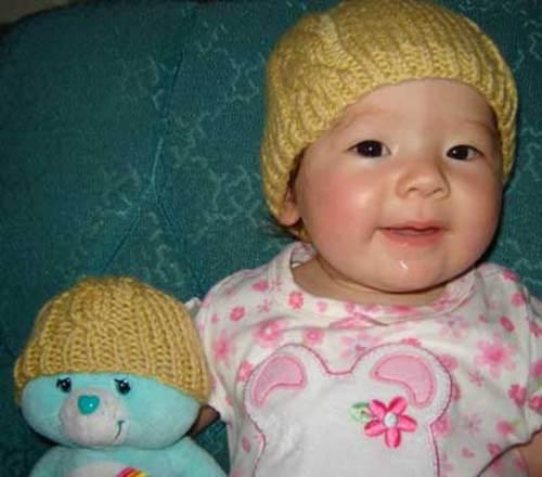 #57 Cable Baby Beanie