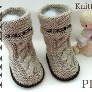 Knitting PATTERN Baby Booties Baby Boy Baby Shoes