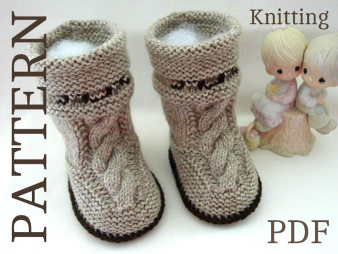 Knitting PATTERN Baby Booties Baby Boy Baby Shoes