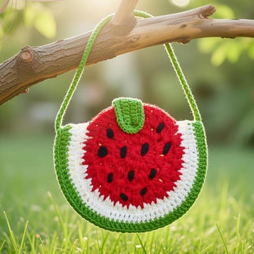 Watermelon Crochet Bag Pattern PDF + Video Tutorial