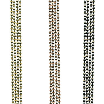 Advantus Idea-Ology Metal Ball Chains 36" 3/Pkg Each W/6 Connectors - Antique Nickel, Brass & Copper