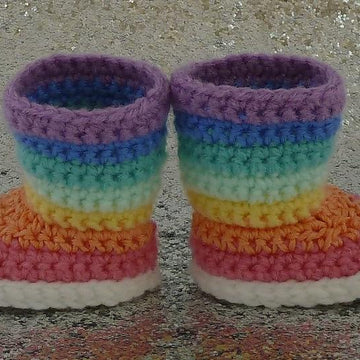 Kaleidoscope Striped Boots 18" American Girl Doll