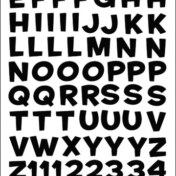Sticko Alphabet Stickers - Fun House Black Metallic