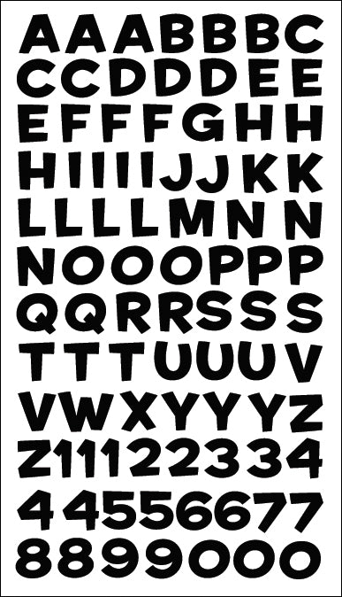 Sticko Alphabet Stickers - Fun House Black Metallic