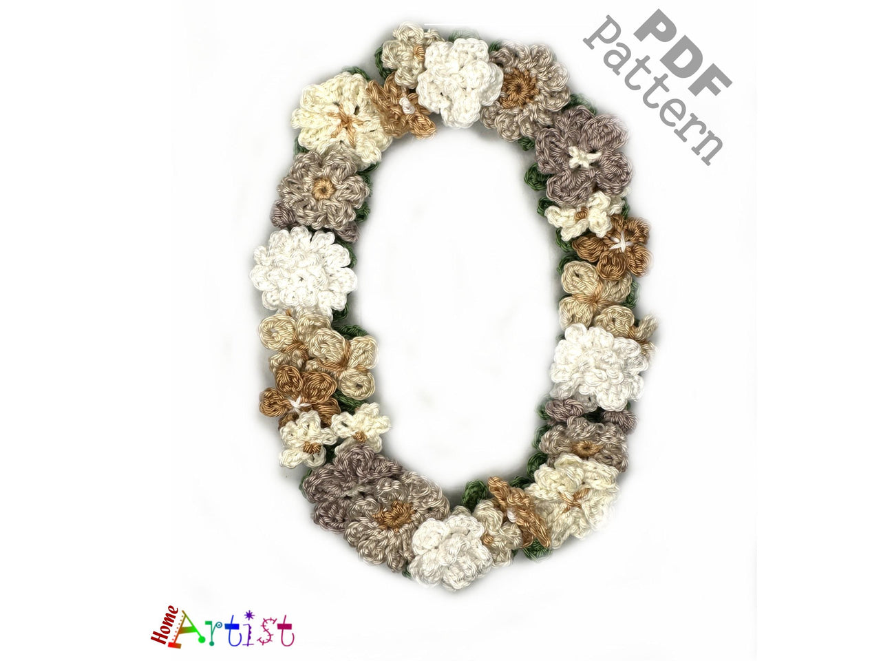 Flower Number 0 crochet applique pattern