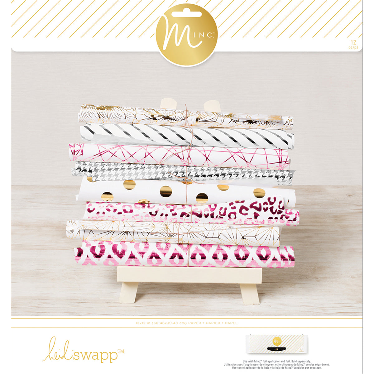 American Crafts Heidi Swapp Minc Paper Pad 12"X12" 12/Pkg - 5th Avenue