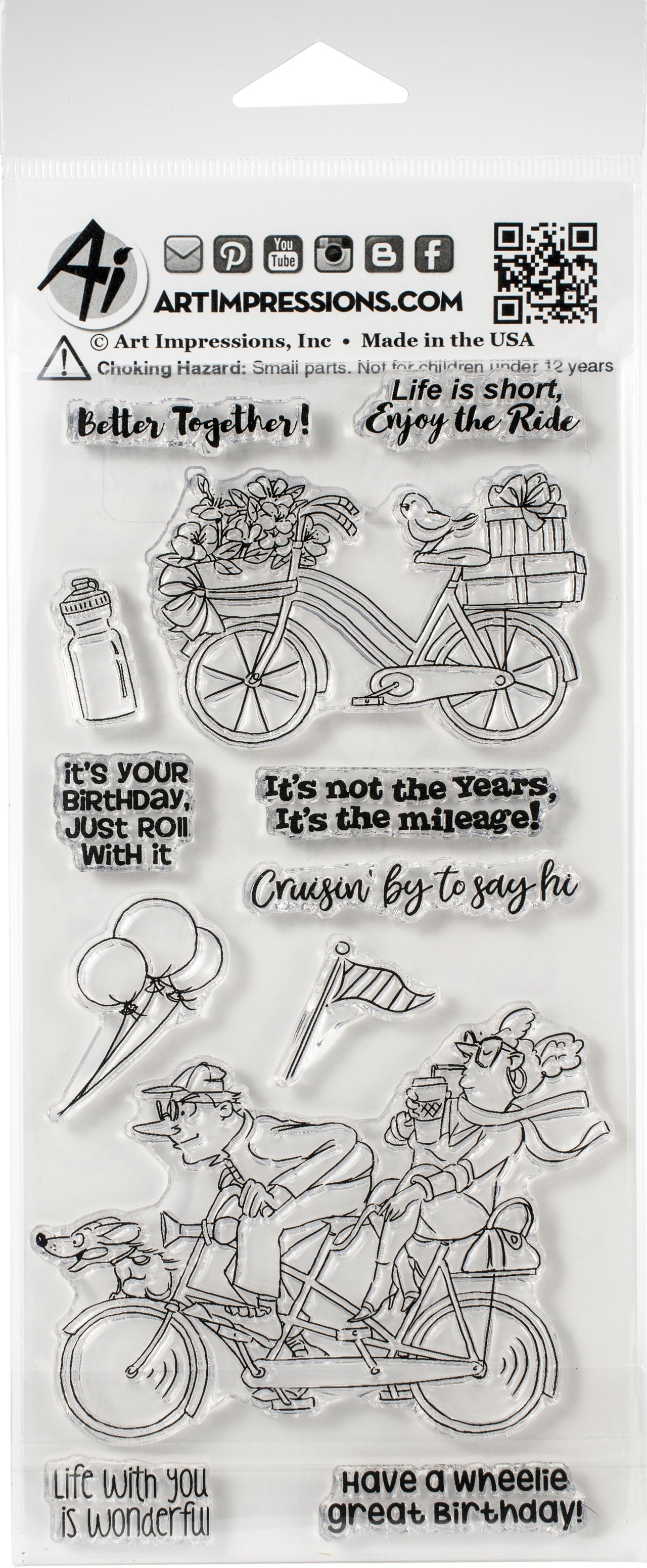 Art Impressions Work & Play Clear Stamps - Enjoy The Ride