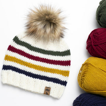 Hudson Bay Striped Beanie Hat Baby Children Women Men