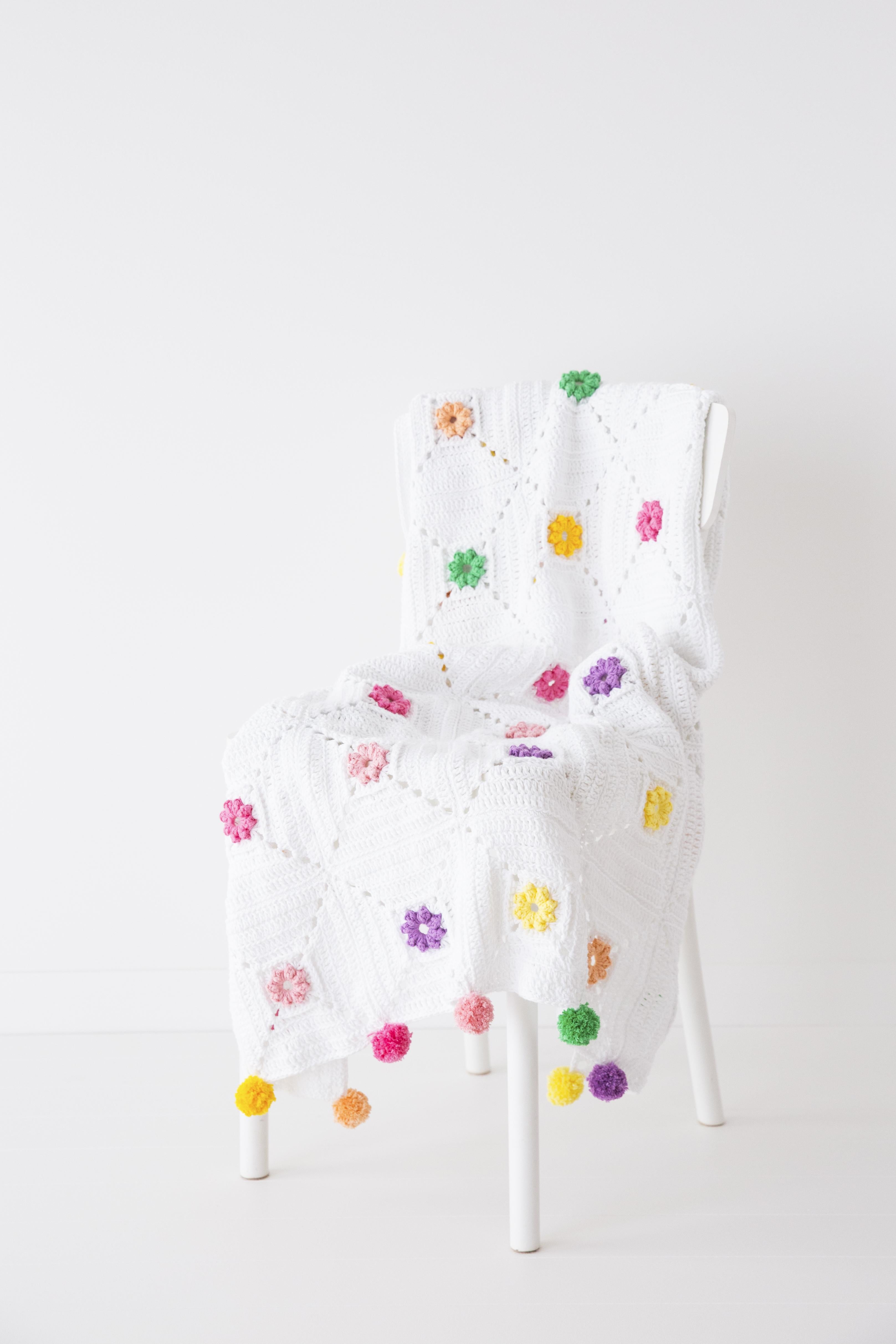 Spring Rainbow Granny Square Pattern