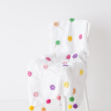 Spring Rainbow Granny Square Pattern
