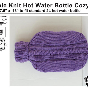 Cable Knit Hot Water Bottle Cozy (2015020)