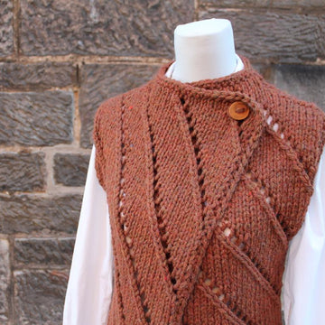Bronze wrap/sleeveless jacket