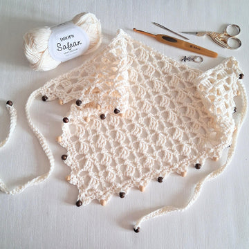 Crochet Lacy Boho Bandana