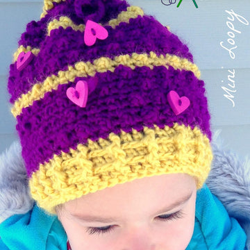 Floating Hearts Convertible Beanie