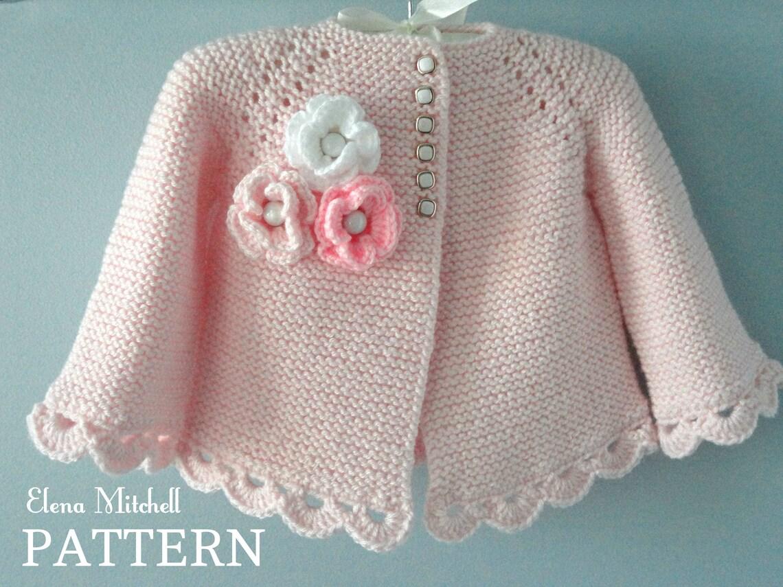Knit Pattern Baby Girl Jacket Newborn Girl Coat Hannah