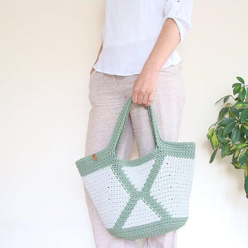 Geometric Basket Bag