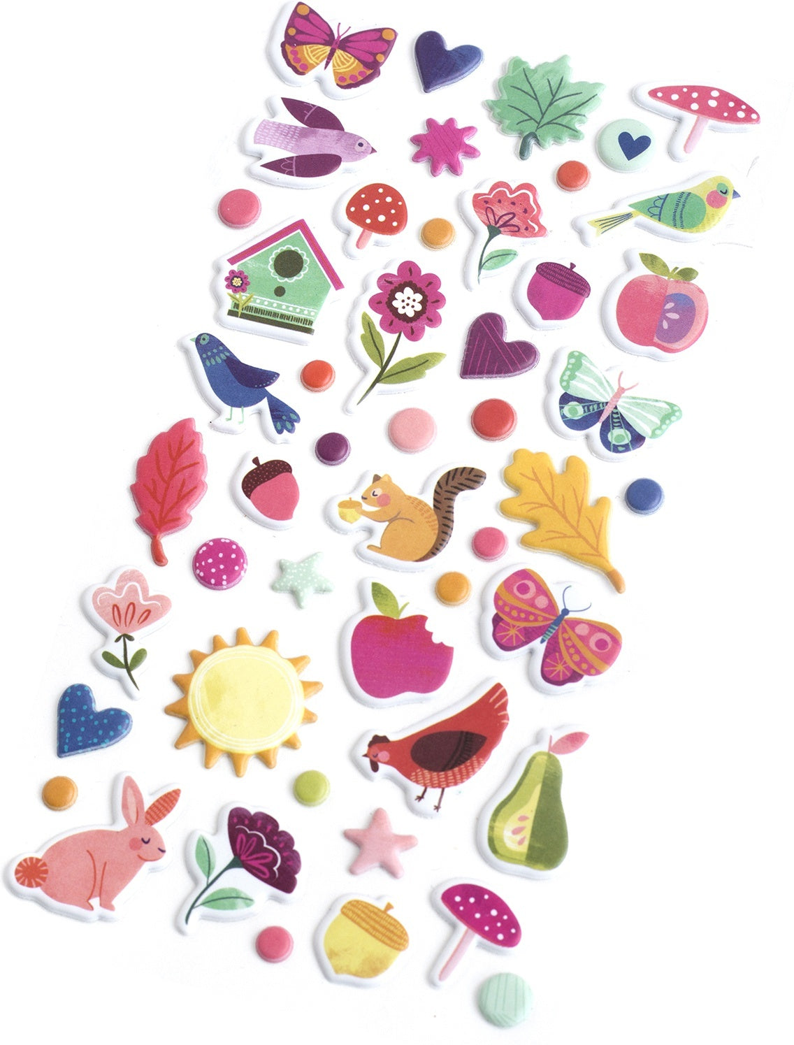 American Crafts Paige Evans Truly Grateful Puffy Stickers 49/Pkg - Icons