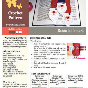 168 Santa decor or bookmark