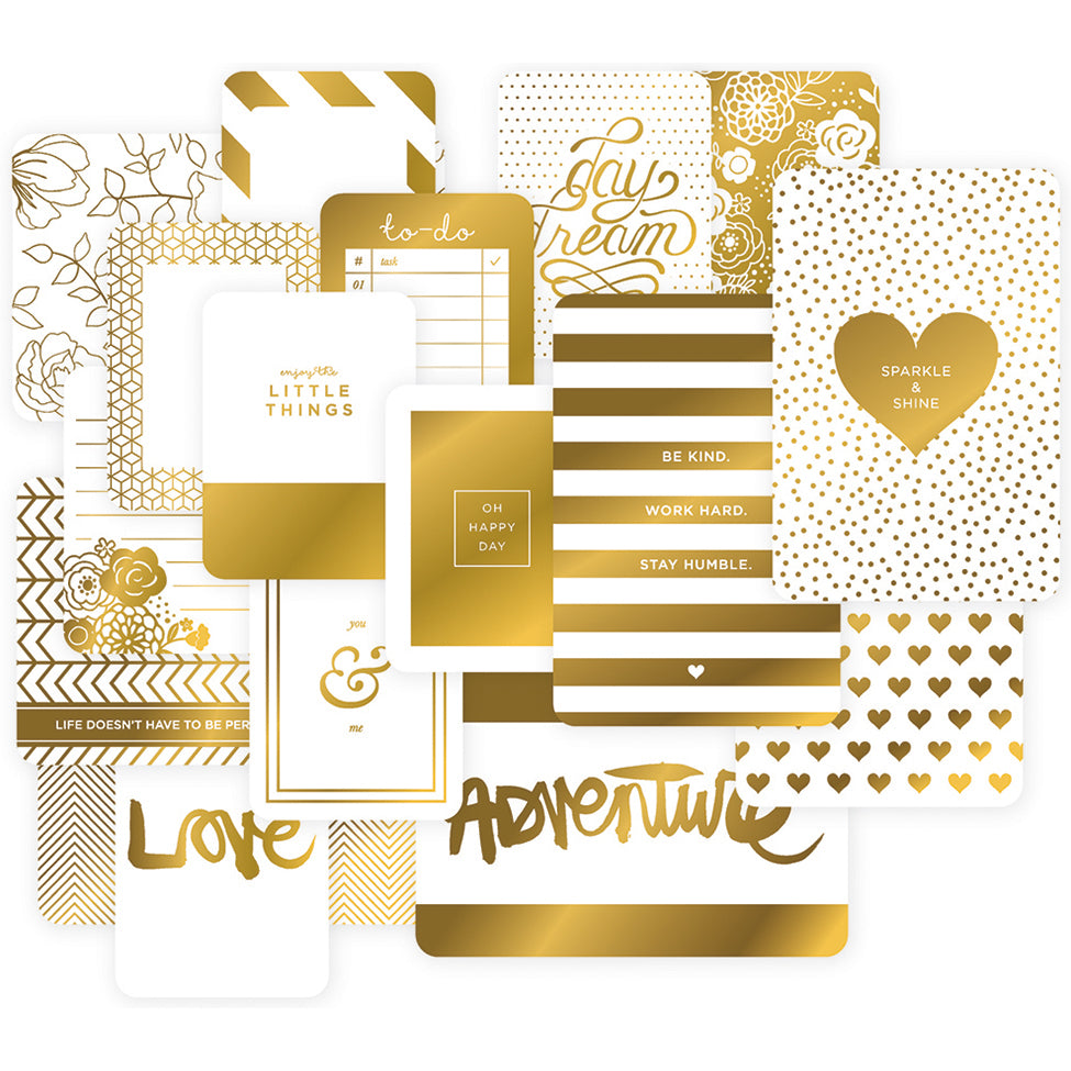 American Crafts Project Life Specialty Themed Cards 40/Pkg - Golden