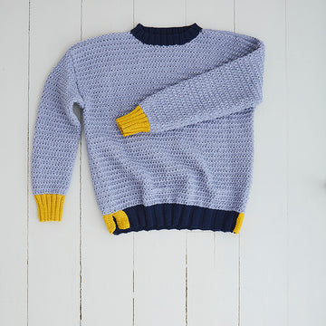" Mira Wide Fit Jumper " -  Jumper Knitting Pattern For Women in MillaMia Naturally Soft Merino by MillaMia