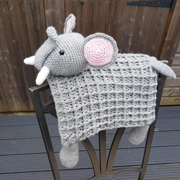 3 in1 Safari Elephant Folding Baby Blanket Toy Lovey