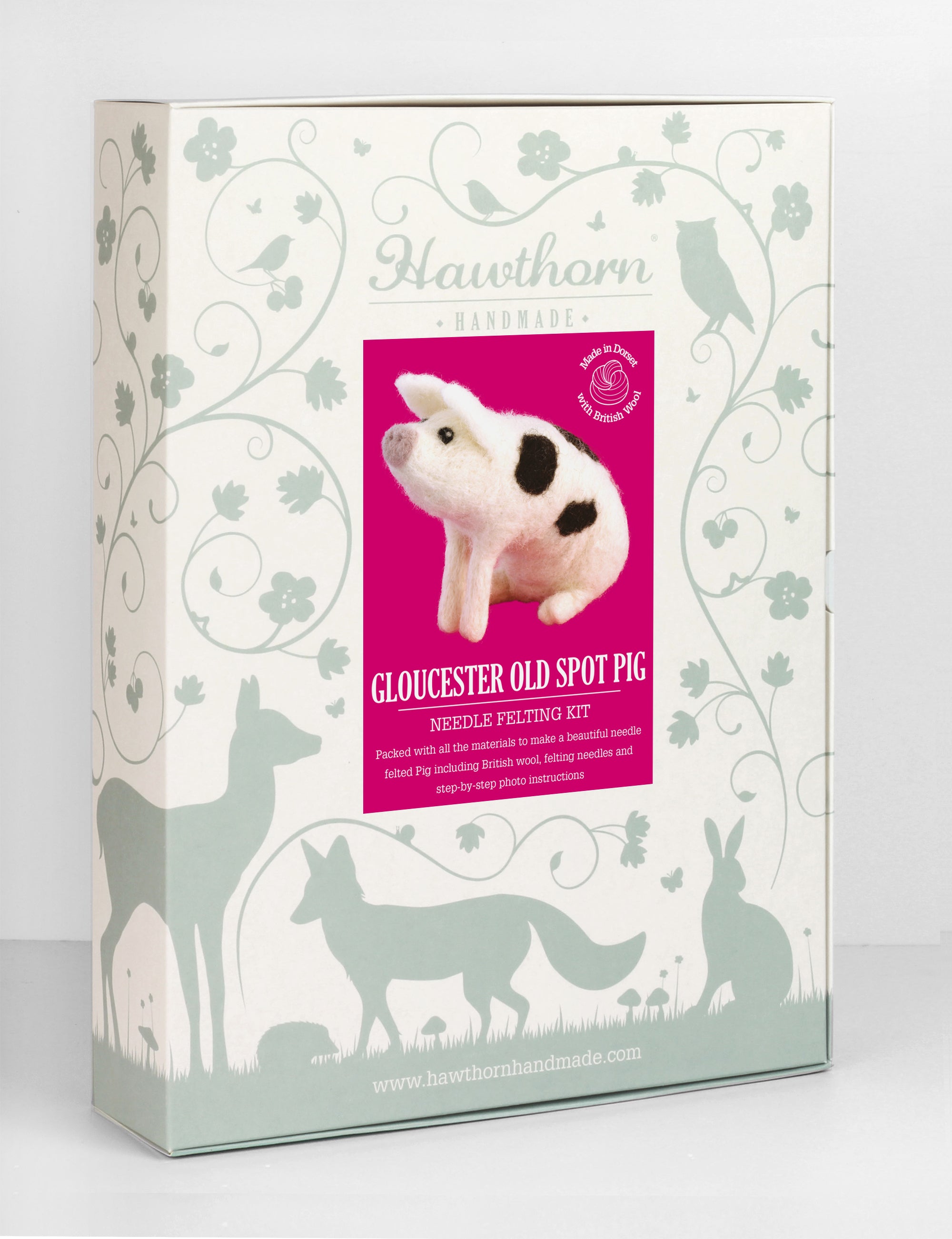 Hawthorn Handmade Gloucester Old Spot Pig Needle Felting Kit