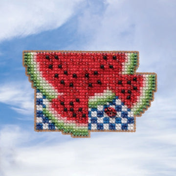 Mill Hill Spring Bouquet 2019 - Watermelon Seasonal Ornament - 3in x 2in