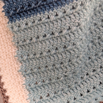 Textured Color Block Baby Blanket