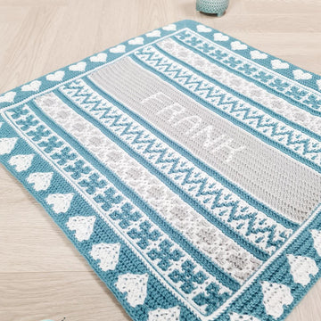 Personalised mosaic crochet blanket, any name!