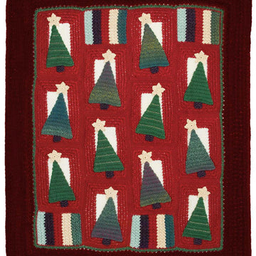 Christmas Tree Throw in Caron Simply Soft Heathers & Simply Soft - Downloadable PDF