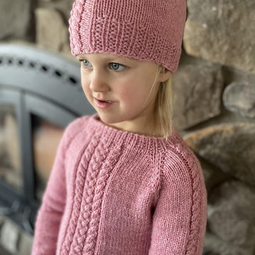 Simple Raglan Cable Sweater