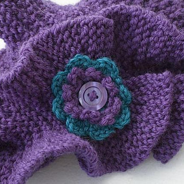 Crocheted Flower Neck Warmer