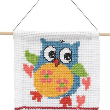 Permin Owl Cross Stitch Kit - 16x18cm