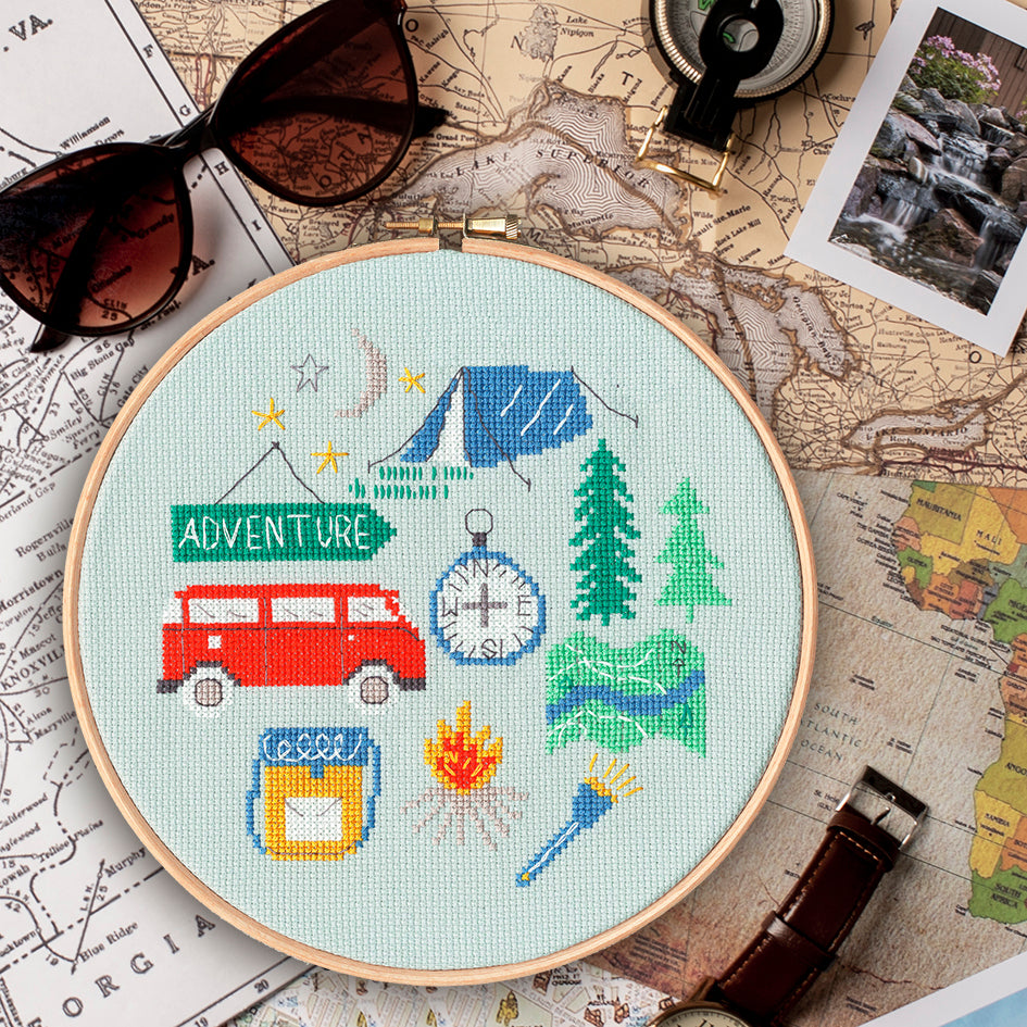 Bothy Threads Adventure Cross Stitch Kit - 17.5cm circle