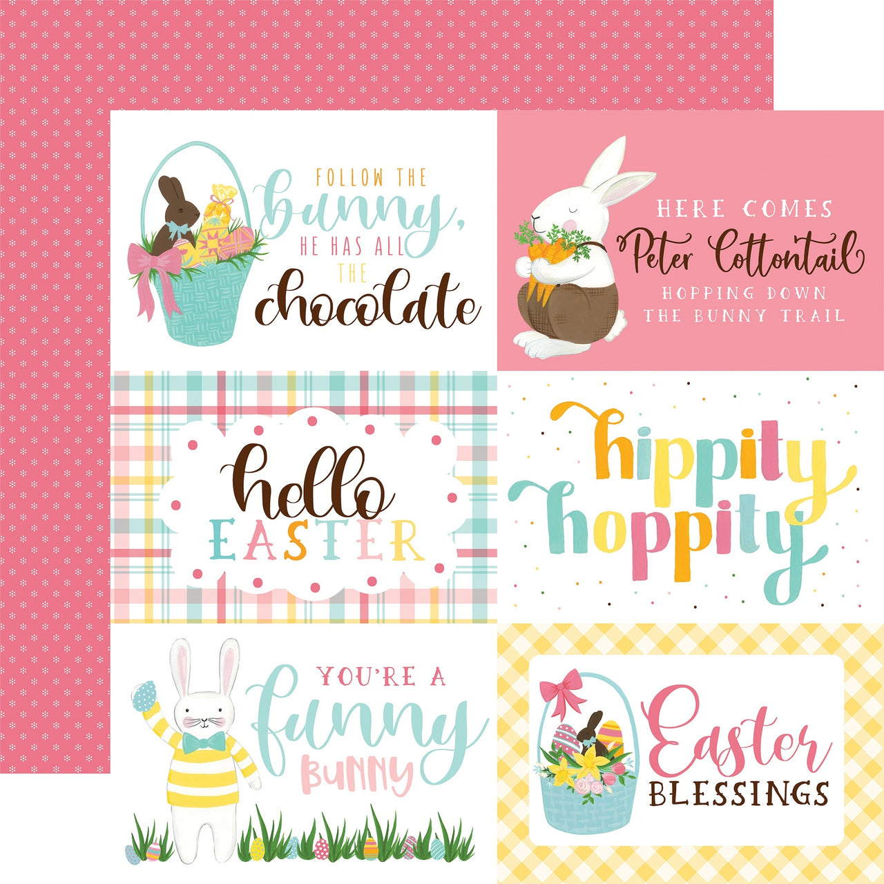 Echo Park Paper I Love Easter Double-Sided Cardstock 12"X12" 25/Pkg - 4"X6" Journaling Cards