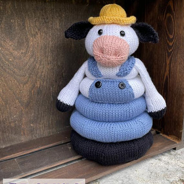 Cow Farmer Stacking Ring Toy