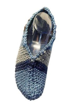 Easy Colorful Slippers in Straight Needles Knitting Pattern