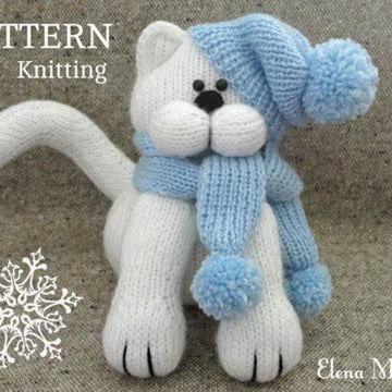 Cat Baby Kids Toys Pattern Knitting Children Toy