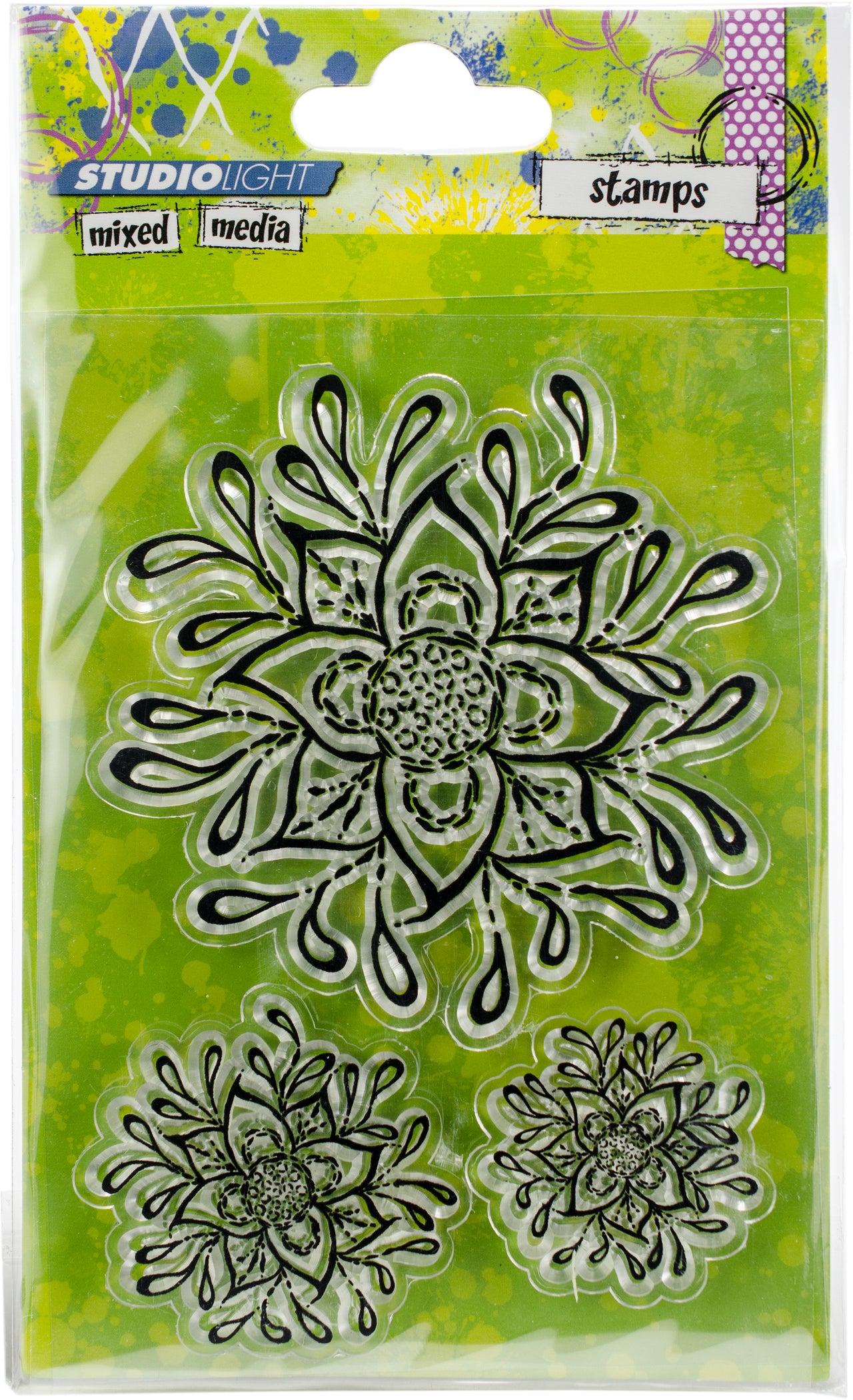 Studio Light Mixed Media A6 Stamps - Flowers - 314050