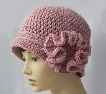 Ruffled Flower Flapper Cloche
