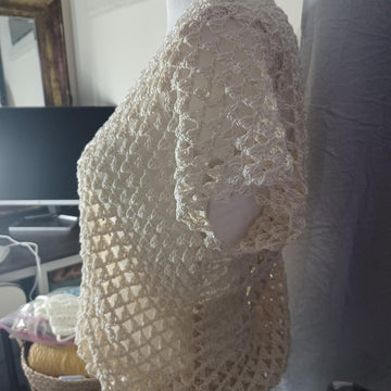 Pyramid Stitch Crochet Mesh Top