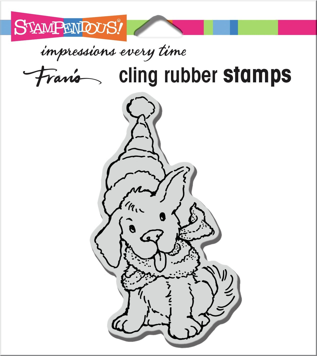 Stampendous Cling Stamp - Scarf Puppy