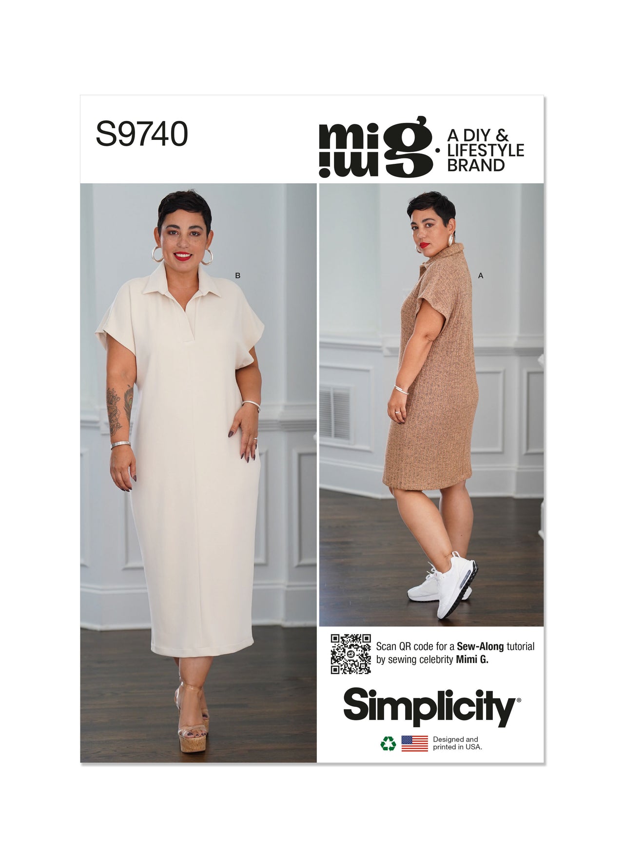 Simplicity Misses' Knit Dress in Two Lengths by Mimi G Style S9740 - Sewing Pattern