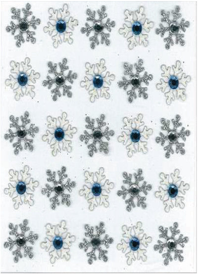 Jolee's Cabochon Dimensional Repeat Stickers - Snowflake Repeats