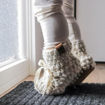 Baby Booties Leather Sheepskin