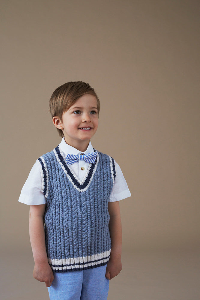 Chester Tank Top - Knitting Pattern For Kids in Debbie Bliss Baby Cashmerino
