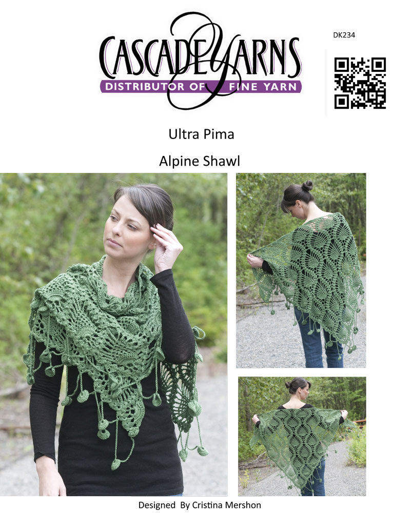 Alpine Shawl in Cascade Ultra Pima - DK234