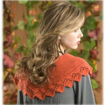 K550-Lace Leaf Shawlette
